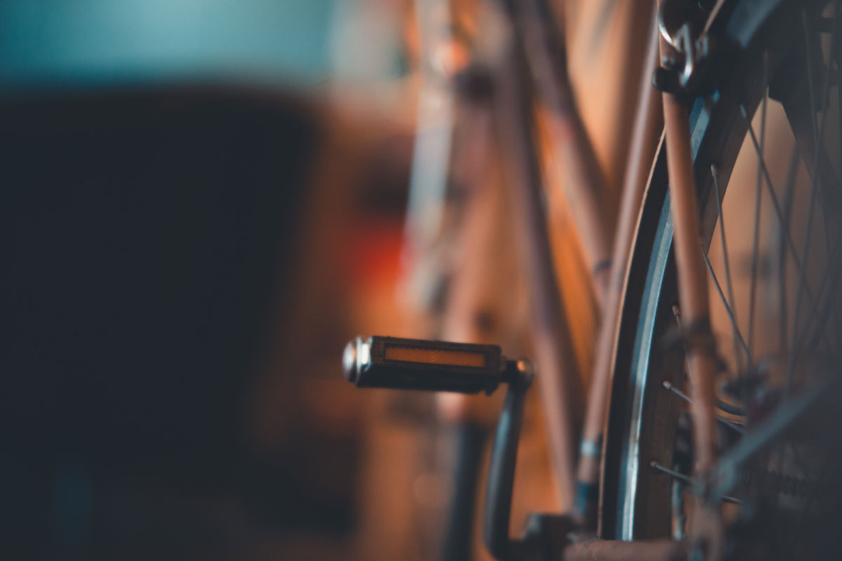Closeup photo of a bicycle