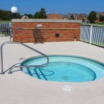 Our outdoor hot tub near the pool