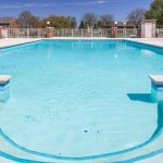 Baytowne's crystal clear pool overlooks the lake