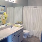 View of the shower in one of our Classic model apartments