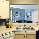 View from the kitchen in a classic 1-bedroom apartment